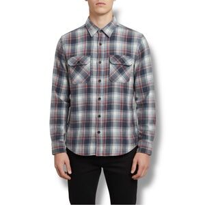 Denim & Supply Ralph Lauren Plaid Flannel Shirt Men’s Size Large Blue Red Cotton